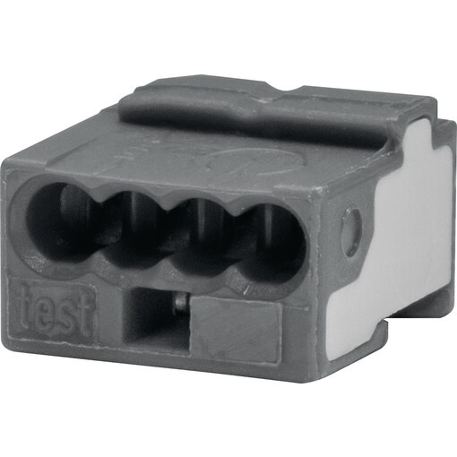 Micro-Steckklemmen, Mikro-Steckklemmen, Microsteckklemmen, Mikrosteckklemmen, 4 fach grau, schwarz